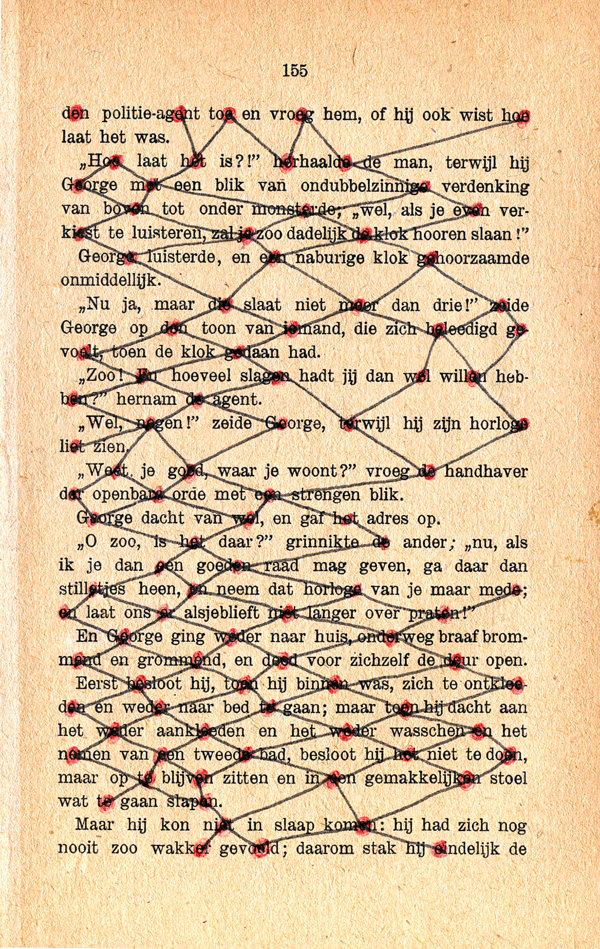 Den politieagent, 18 x 12 cm, ink on newspaper, 1989