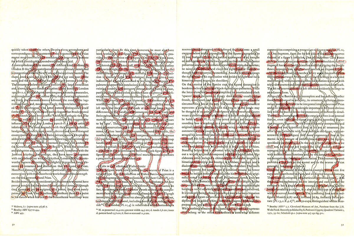 Quickly taken (four seasons), 28 x 42 cm, ink on newspaper, 2000