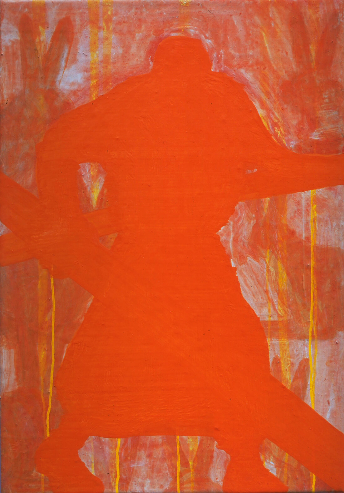 untitled (Jesus de conejos), 55 x 39 cm, egg tempera on canvas, 2000