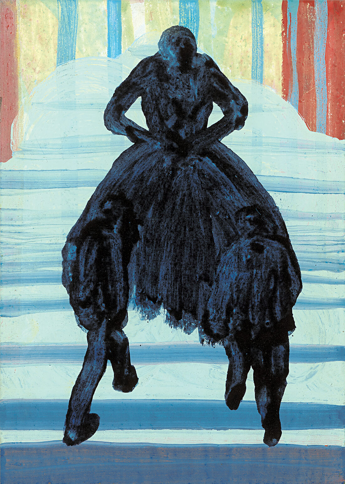 untitled (trinidad azul), 40 x 28 cm, egg tempera on paper, 2000