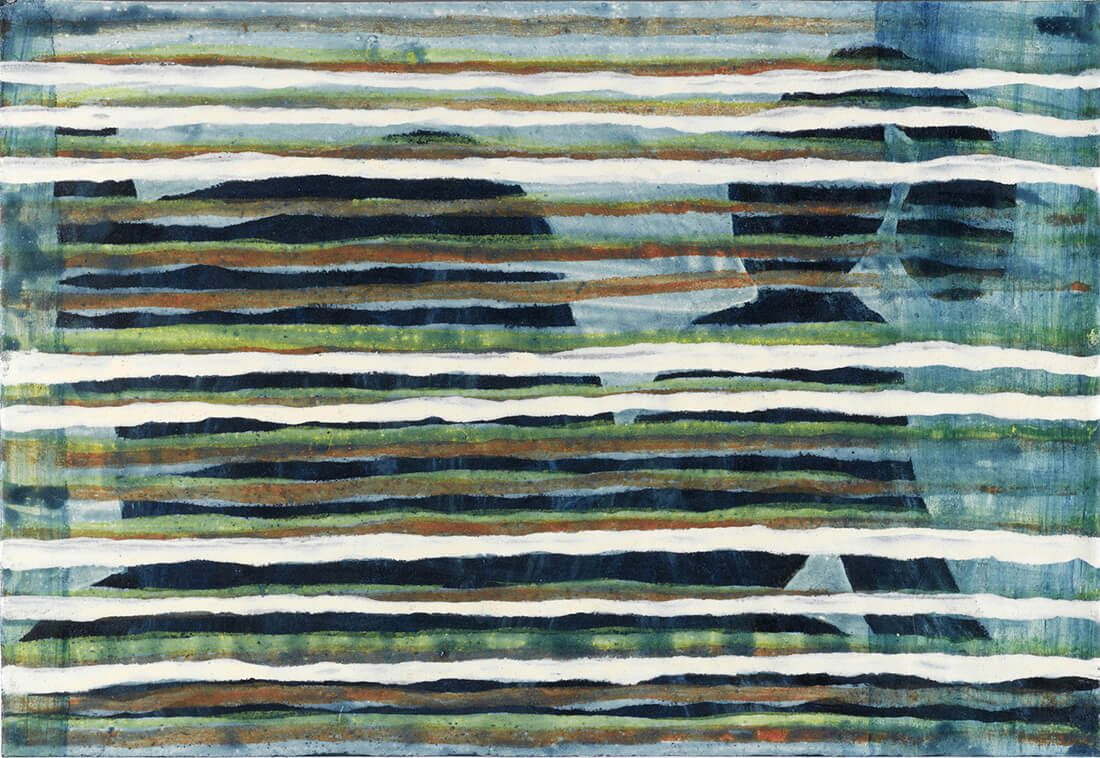 untitled (Luxaflex girl), 16 x 23 cm, egg tempera on paper, 2004
