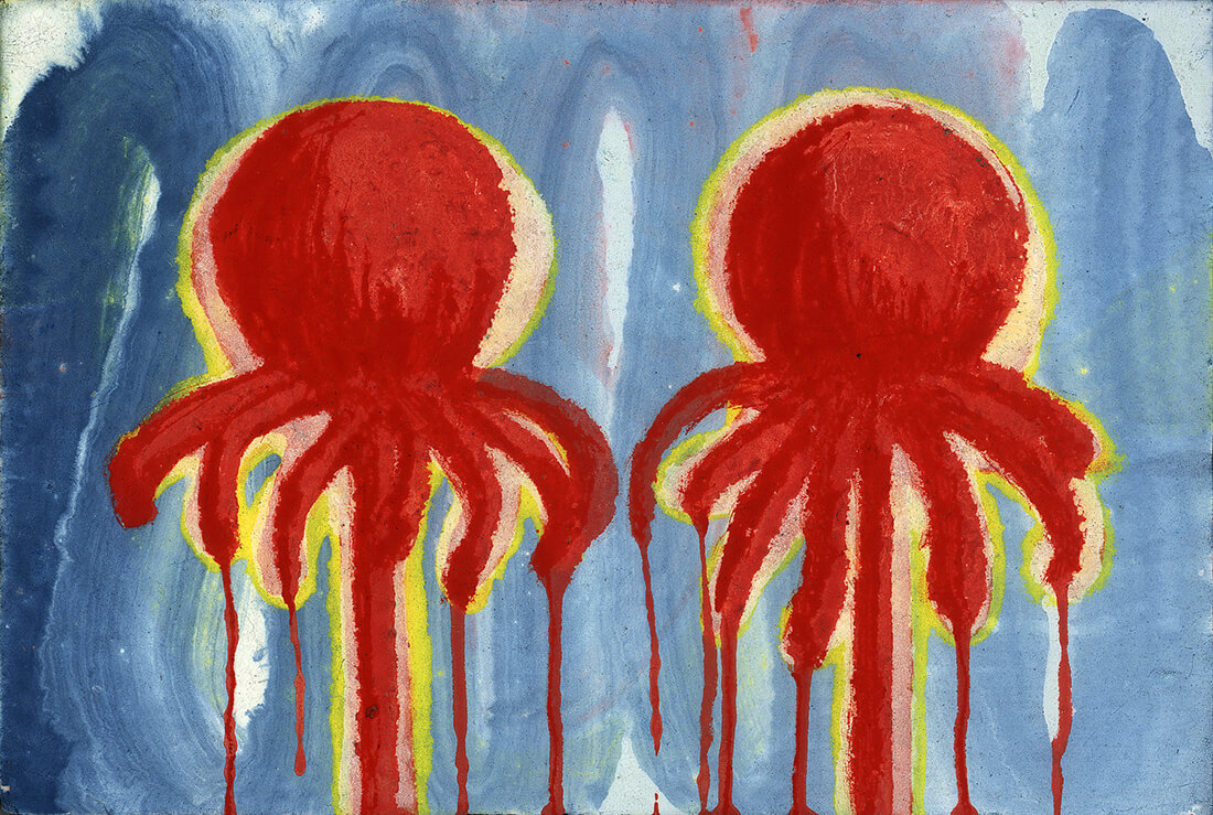 untitled (pulpos), 16 x 23 cm, egg tempera on paper, 2006