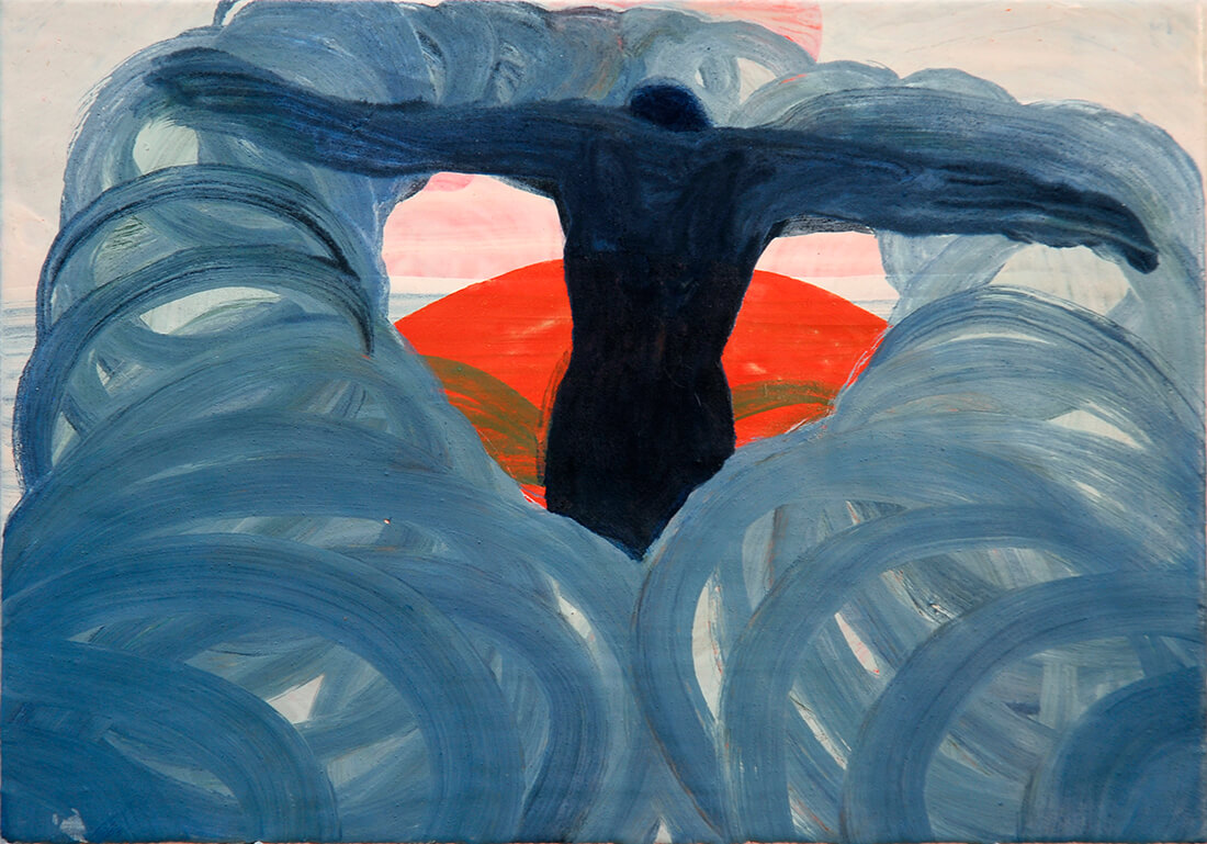untitled (setting off to fly), 21.5 x 30.5 cm, egg tempera on paper, 2007