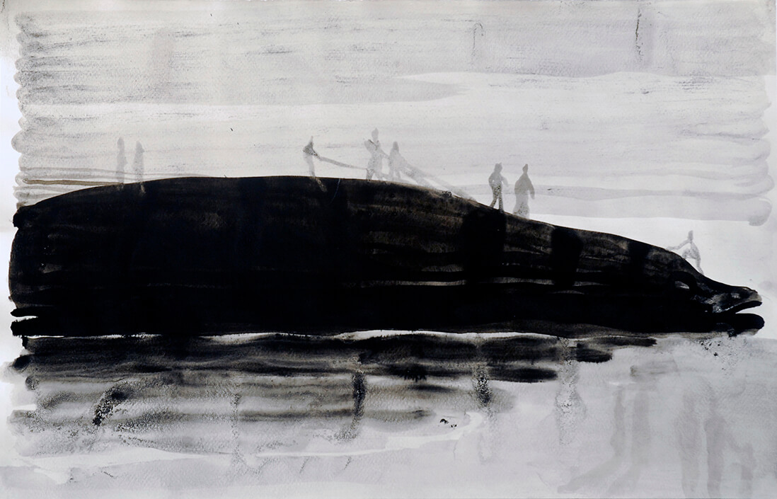 Gulliver's fish, 35 x 50 cm, ink on paper, 2008