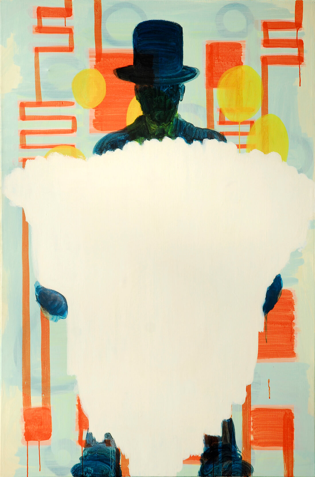untitled (mago con nada), 150 x 100 cm, egg tempera on canvas, 2008