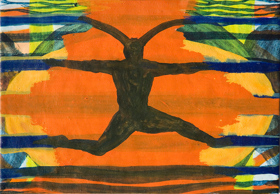 untitled (forest spirit), 16 x 23 cm, egg tempera on paper, 2008