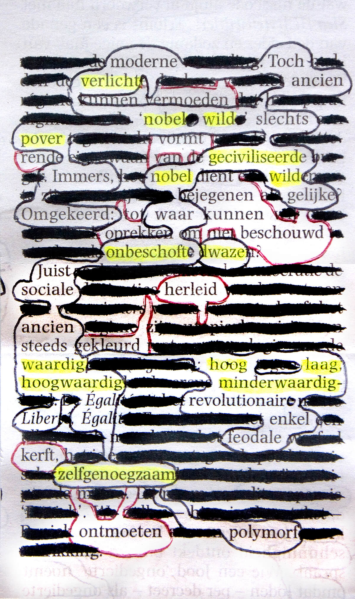 Moderne, 12 x 6,5 cm, ink on newspaper, 2013