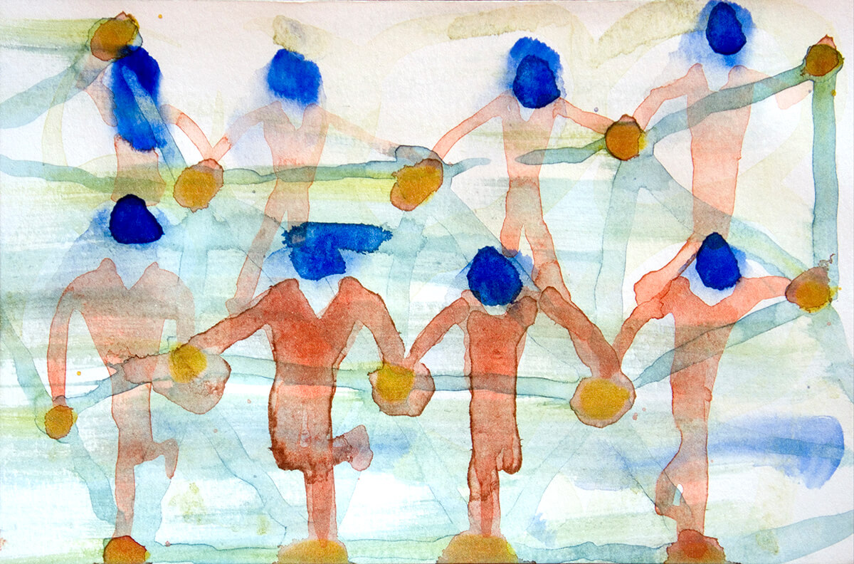 untitled (dancers), 9,2 x 14 cm, watercolour, 2013