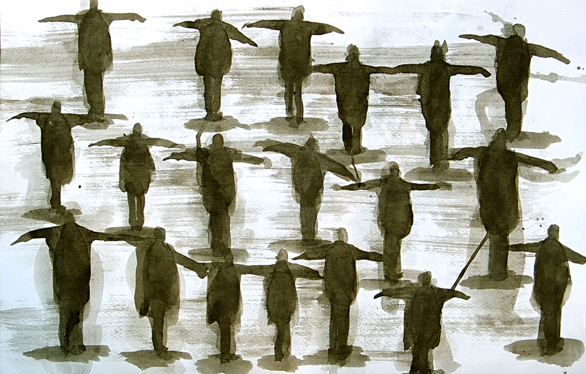 untitled (fly-chi), 32 x 50 cm, ink on paper, 2013