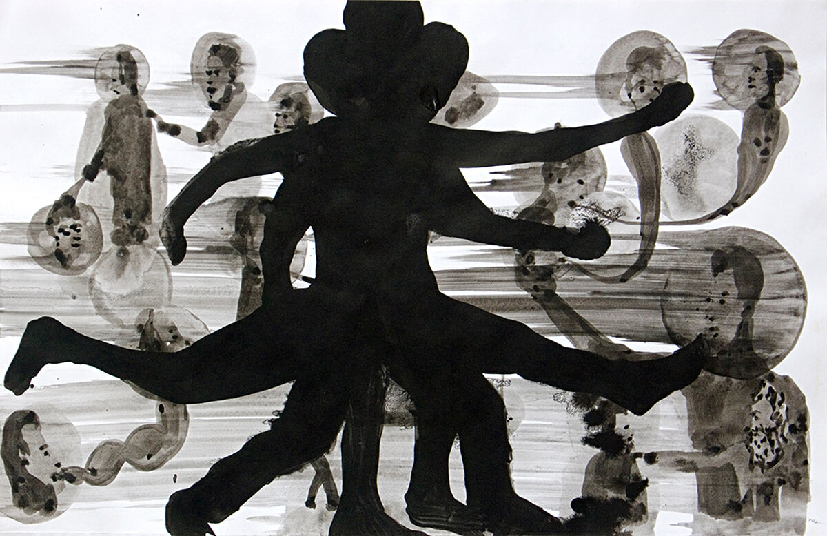 untitled (multi-limbed), 32,5 x 49,5 cm, ink on paper, 2014