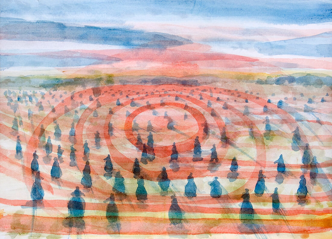 untitled (sembradoras campo), 26 x 36 cm, watercolour, 2014