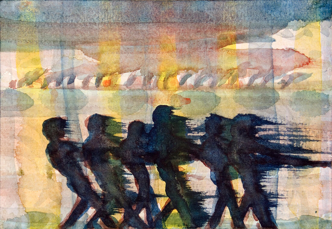 untitled (wind people), 12,5 x 18 cm, watercolour, 2015