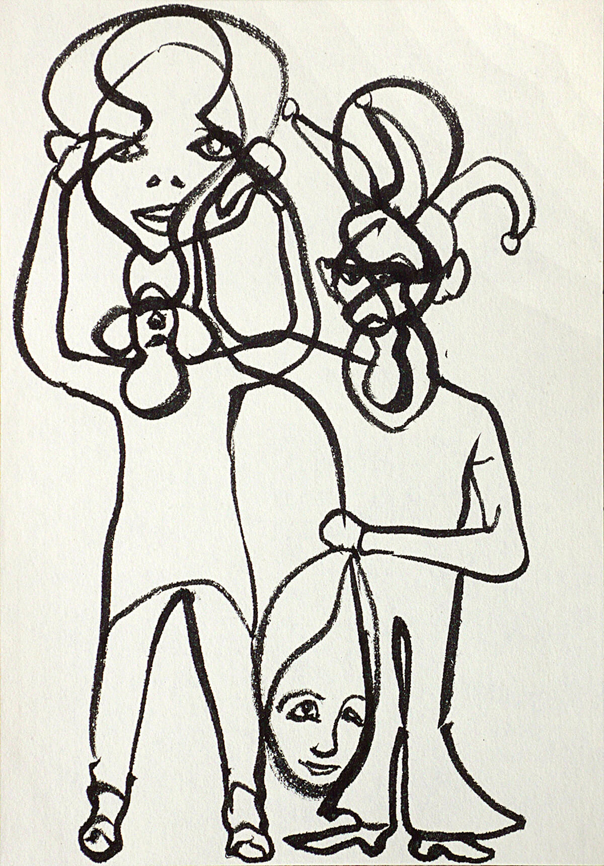 untitled (masked couple), 15 x 10 cm, 2016