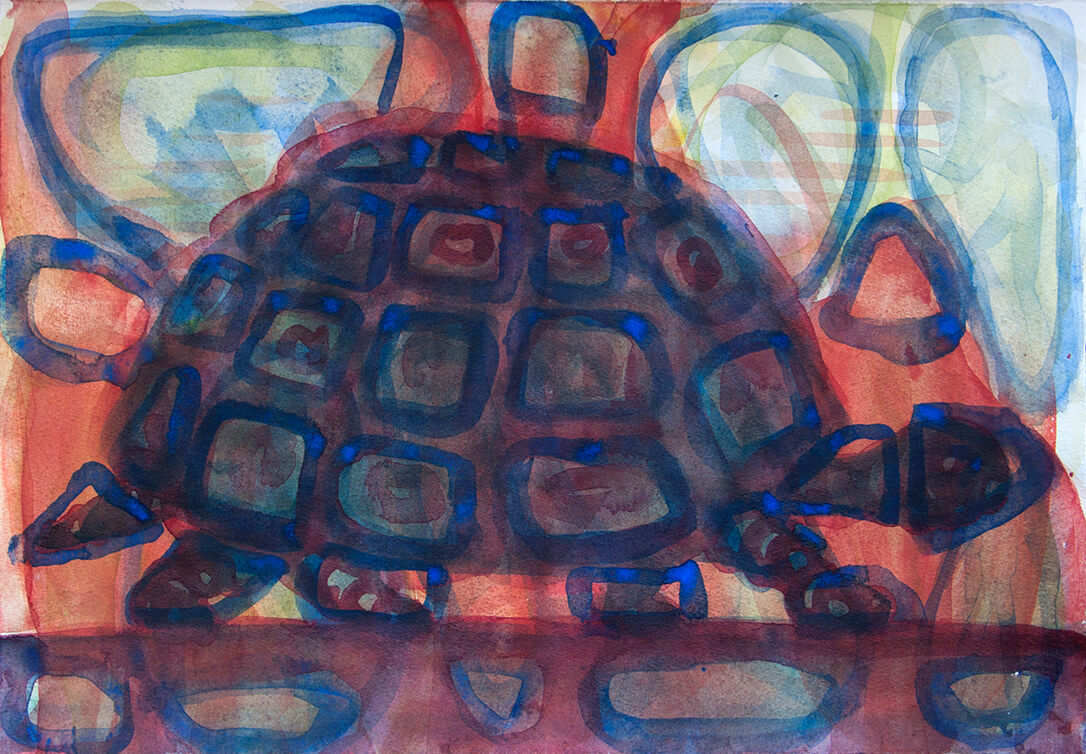 untitled (tortoise), 42 x 29 cm, watercolour, 2017
